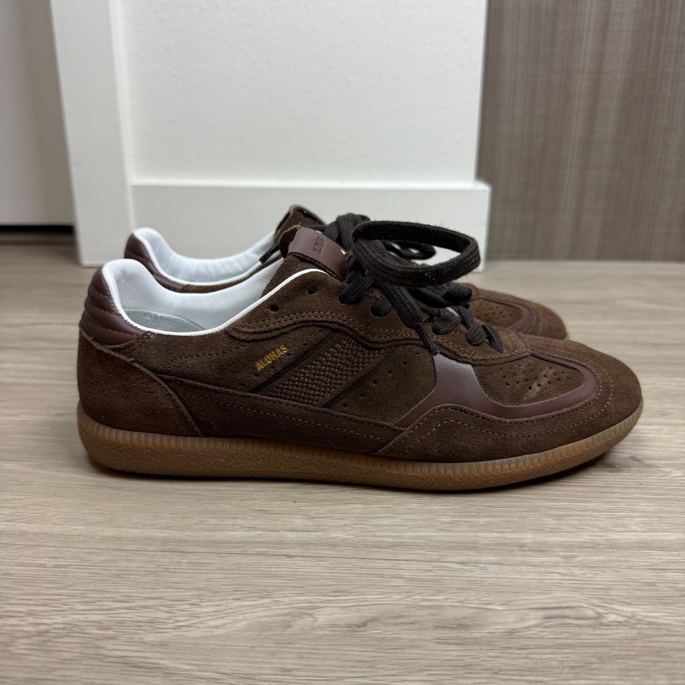 NEW ALOHAS Tb.490 Rife Chocolate Brown Leather Suede Sneakers Size 39 - Picture 9 of 12